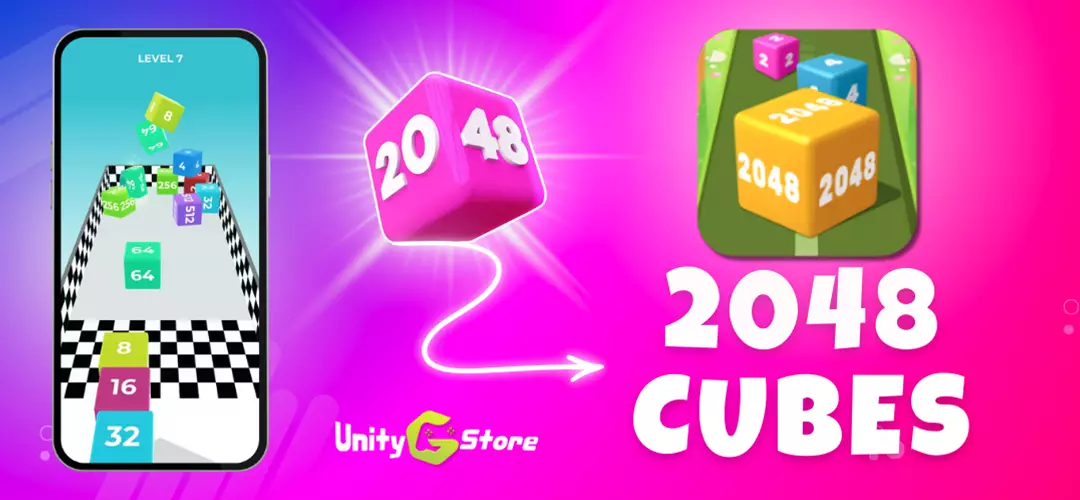 2048 Cube Merge Winner Unity Game Source Code