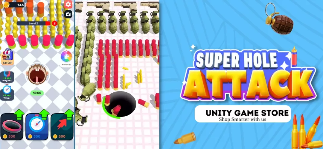 Super Attack Hole Unity Game Source Code