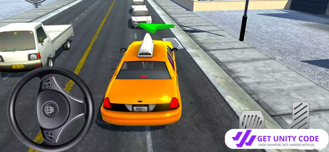 Modern Taxi Driver Simulator Game Unity Source Code