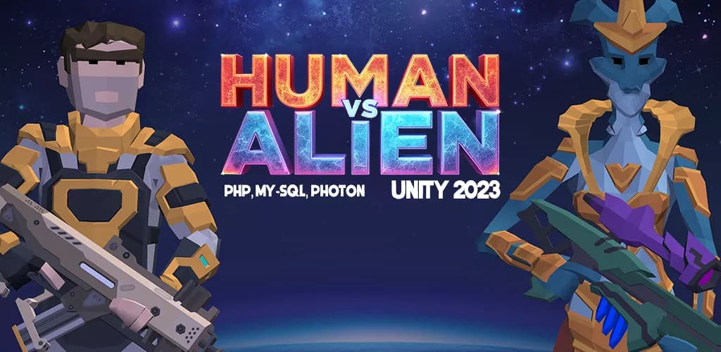 Human vs Alien - Multiplayer Game Buy Unity Source Code