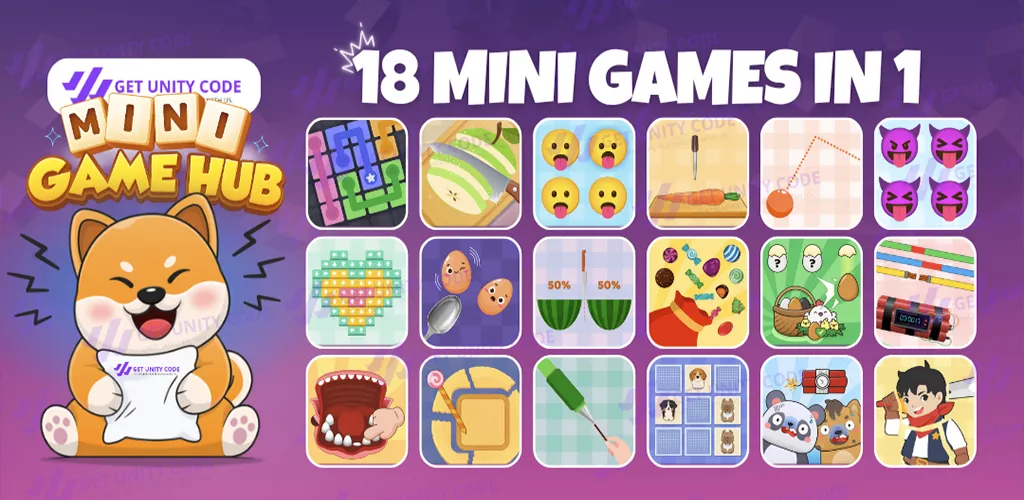 18 mini games in one hub ready to launch - Unity Source Code