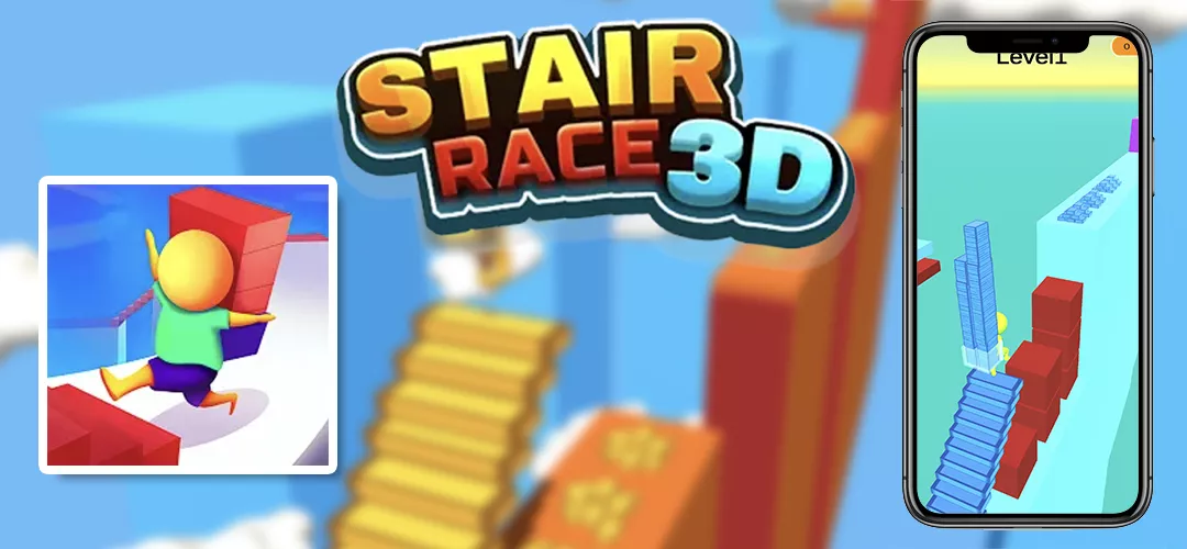Stair Rush Race 3D Game - Unity 3D Source Code